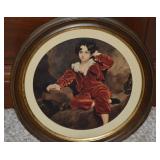 Vintage Framed Round Fine Art Print Master Lambton