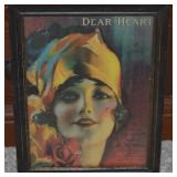 Antique Ca1919 Lithograph Cover Art 'Dear Heart'