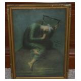 Antique Framed Fine Art Litho Hope George Watts