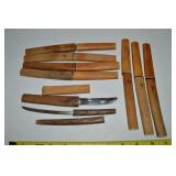 (8) Stainless Steel Japan Wood Handled Tanto