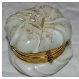 Antique Wavecrest Enamel Painted Glass Vanity