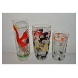 (3) Vtg Glasses w/ Libbey Halloween Swanky Swig +