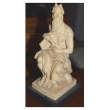 Vtg A Santini Italian Resin Statue of Seated Moses