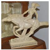 Vtg A Santini Italian Resin Nude Riding Horse