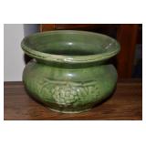 Brush McCoy USA Art Pottery Green Glazed Planter