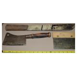 (3) Bladed Pcs w/ American Knife Co Butcher Knife