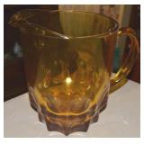 Vintage Hazel Atlas Reflection Amber Glass 7't