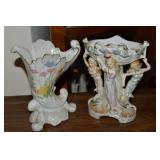 (2) Vintage Porcelain Vases w/ Chase Japan &