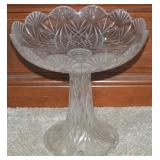 Large Towle Czech Lead Crystal Pedestal Center