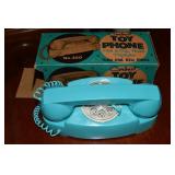 Vtg Coronet Blue Toy Phone with Box No. 500