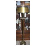 Vtg Bouillotte-style Brass 3 Light Floor Lamp 57't