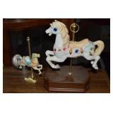 (2) Carousel Horses w/ Matchbox Silver Dawn +