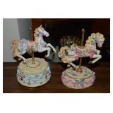 (2) Carousel Horse Music Boxes: Westland +