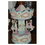 Vintage 3 Carousel Horse Music Box Waltz 9.5'