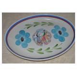 Vtg Villaware Italy 'Italia' Motif Ceramic Platter