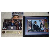 (2) Barack Obama 44th President Framed Coin &