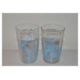 (2) Vintage Howdy Doody Character Glasses w/