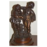 Vtg Auguste Moreau-style Sculpturite Bronze-patina