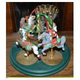 1989 Hallmark 5pc Carousel Horses & Base Set