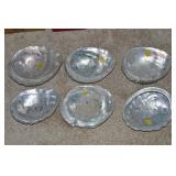(6) Shiny Sea Shell Home Decor Pcs - largest 9'