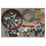 Vintage Tin Full of Buttons, Notions +