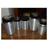 (5) Alpine Italy + other Vtg Aluminum Shakers
