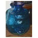 MCM Bryce El Rancho Turnabout Blue Glass Lidded