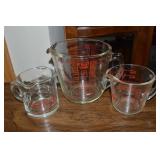 (3) Vintage Pyrex / Fire King, Anchor Hocking Cups