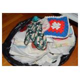Large Bag of Antique / Vintage Linens: Crochet +