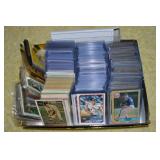 Flat of Sleeved Sportscards - Some Stars/Mostly