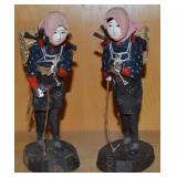 Pair Vtg Japanese Meya Ningyo Folk Craft Dolls