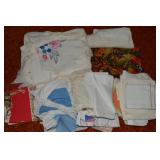 Large Lot of Antique / Vintage Linens: Tablecloths