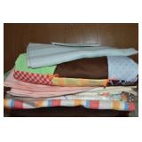 Lot of Vtg Linens: Tablecloths, Child's Hand-tied