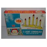 Vtg World Wide Decorative Lites 5 Light Candolier