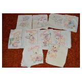 (10) Tea Towels w/ Embroidered & Printed Ducks
