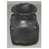 Dona Rosa Signed Oaxacan Black Art Pottery Vase