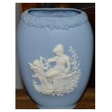 Vintage Jasperware-style Blue Bisque Porcelain
