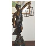 Aleis Mayer Blind Justice (a) Bronze Statue Marble