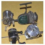 (4) Vintage Fishing Reels: Langley 822GC, Oreno