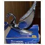 1970's Ghia Product Chrome Hood Ornament 7' Swan