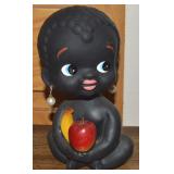 Vtg Handpainted Ceramic Black Americana Native