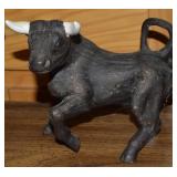 MCM Handpainted Ceramic Bull Figure 8.5' Wide