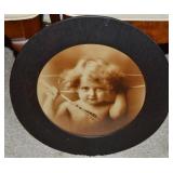 Antique Morris Burke Parkinson Cupid Awake Framed