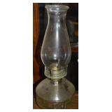 Vintage Lamplight Farms Patterned Glass Oil Lamp