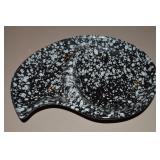 MCM USA Art Pottery No 101 Black & White Spatter