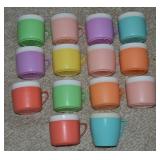 (13) Vintge Bolero Therm-o-ware Colorful Mugs +