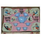 Vtg Banner Pony Tail Tea Set Child's Toys in Box