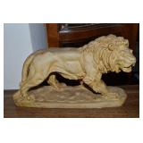 Vintage Heavy Resin Highly Detailed Lion Statue