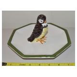 Vtg Italian Mottahedeh Porcelain Baby Owl 7.75w