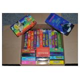 Box of Vintage VHS: Pokemon, Superman, TMNT+